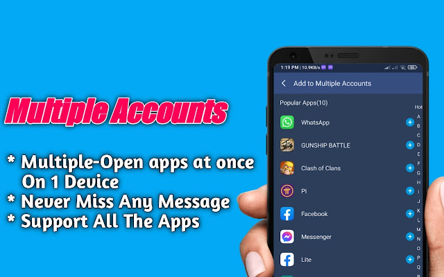 Multiple Accounts Dual Accounts & Parallel Space For Android